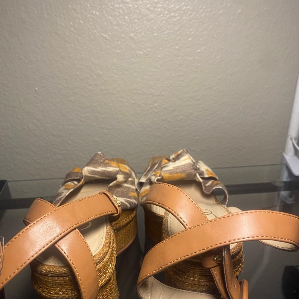 SAM EDELMAN Stylish Brown Platform Sandals - Picture 5 of 9